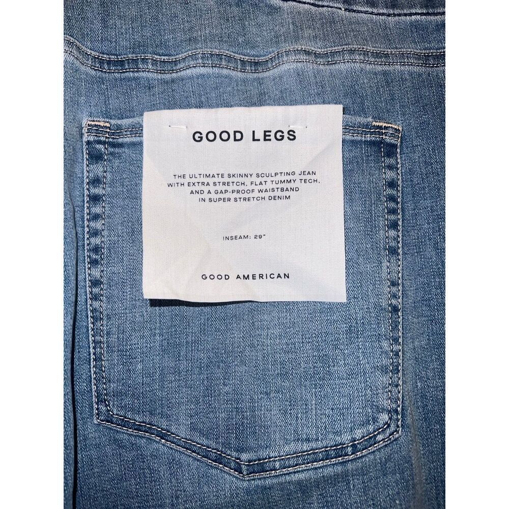 Good American Good Legs Raw Step Hem Skinny Jeans Size 24 - Picture 6 of 9